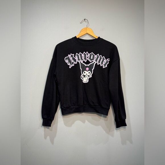 Black Girls’ H&M Sanrio Kuromi Sweatshirt Size 16/18 VGUC - Picture 1 of 7